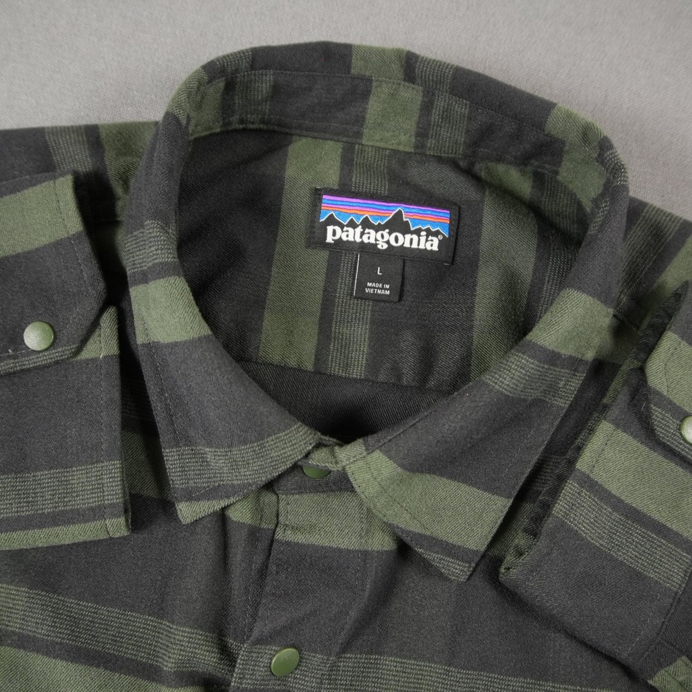 Patagonia Canyonite Flannel Snap Outdoor Camping Shirt Mens L Long Sleeve 41606